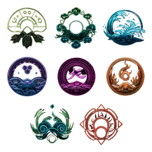 Neon Element Symbols Vinyl Car Decal Sticker – Waterproof & UV-Resistant 3.4133333333333336"