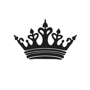 Black Crown Vector Vinyl Car Decal Sticker – Waterproof & UV-Resistant 6.826666666666667"