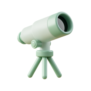 Futuristic Telescope Icon Vinyl Car Decal Sticker – Waterproof & UV-Resistant 3.4133333333333336"