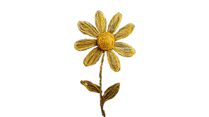 Primitive Sunflower Drawing Vinyl Car Decal Sticker – Waterproof & UV-Resistant 2.72"