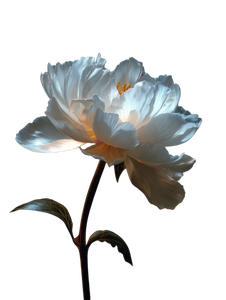 Glowing White Flower Vinyl Car Decal Sticker – Waterproof & UV-Resistant 8.213333333333333"