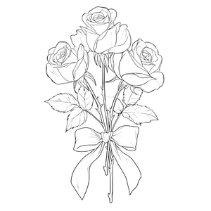 Three Tied Roses Vinyl Car Decal Sticker – Waterproof & UV-Resistant 6.826666666666667"