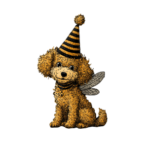 Amber Poodle Fairy Vinyl Car Decal Sticker – Waterproof & UV-Resistant 3.4133333333333336"