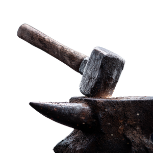 Hammer Hitting Anvil Vinyl Car Decal Sticker – Waterproof & UV-Resistant 3.4133333333333336"