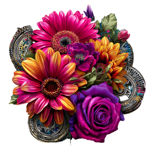 Vibrant Floral Arrangement V2 Vinyl Car Decal Sticker – Waterproof & UV-Resistant 6.826666666666667"