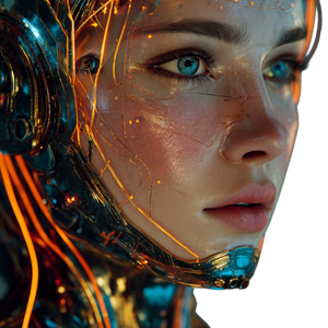 Ai Female Portrait Vinyl Car Decal Sticker – Waterproof & UV-Resistant 3.4133333333333336"