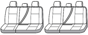 2x Custom Fit | 60/40 Split Bench Seat Cover | for Toyota Tundra | Gray Polycotton | UV Protection, Water Repellent, Comfortable 2x Custom Fit | 60/40 Split Bench Seat Cover | for Toyota Tundra | Gray Polycotton | UV Protection, Water Repellent, Comfortable