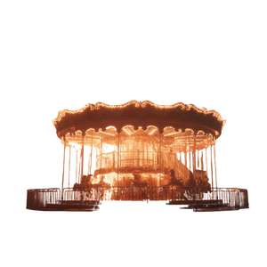 Burning Circus Carousel Vinyl Car Decal Sticker – Waterproof & UV-Resistant 3.4133333333333336"
