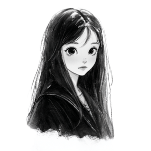 Girl Portrait V12 Vinyl Car Decal Sticker – Waterproof & UV-Resistant 3.4133333333333336"