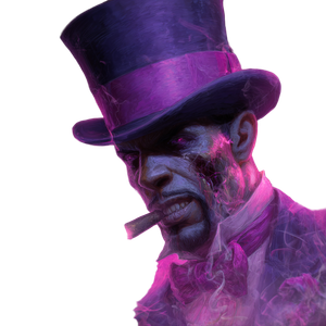 Evil Man Purple Hat Vinyl Car Decal Sticker – Waterproof & UV-Resistant 3.4133333333333336"