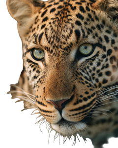 African Leopard Portrait Vinyl Car Decal Sticker – Waterproof & UV-Resistant 4.0"