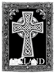 Ireland Celtic Cross Vinyl Car Decal Sticker – Waterproof & UV-Resistant 8.213333333333333"