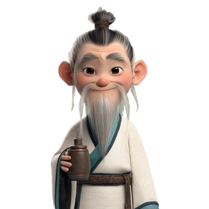 Daoist Master Character Vinyl Car Decal Sticker – Waterproof & UV-Resistant 3.4133333333333336"