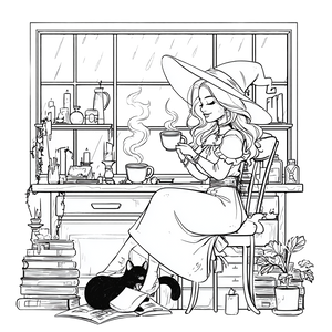 Witch In Laboratory Vinyl Car Decal Sticker – Waterproof & UV-Resistant 6.826666666666667"