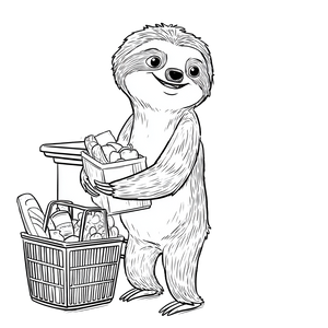 Cartoon Sloth Shopping Vinyl Car Decal Sticker – Waterproof & UV-Resistant 3.4133333333333336" Cartoon Sloth Shopping Vinyl Car Decal Sticker – Waterproof & UV-Resistant 3.4133333333333336"