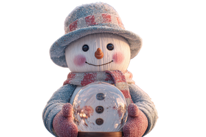 Snowman Holding Snowglobe Vinyl Car Decal Sticker – Waterproof & UV-Resistant 2.986666666666667"