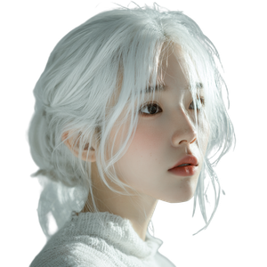 White-Haired Chinese Girl V2 Vinyl Car Decal Sticker – Waterproof & UV-Resistant 3.4133333333333336"