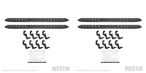 2x Aggressive Thrasher Black Running Board | Easy Install | Rocker Panel Mount | Direct-Fit Bracket | 3 Yr Warranty