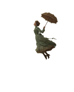 Floating Victorian Woman Vinyl Car Decal Sticker – Waterproof & UV-Resistant 4.0"