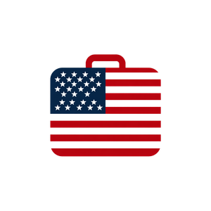 Flag Suitcase Logo V2 Vinyl Car Decal Sticker – Waterproof & UV-Resistant 3.4133333333333336"