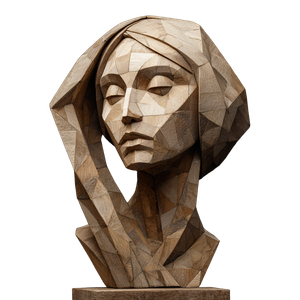 Geometric Woman Bust Vinyl Car Decal Sticker – Waterproof & UV-Resistant 6.826666666666667"
