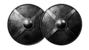 Intersecting Knight Shields Vinyl Car Decal Sticker – Waterproof & UV-Resistant 5.4