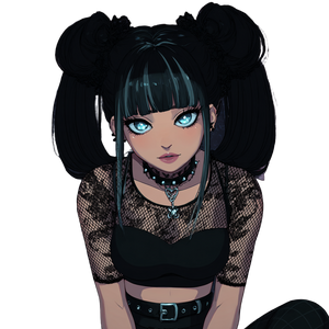 Goth Anime Kawaii Vinyl Car Decal Sticker – Waterproof & UV-Resistant 3.4133333333333336"