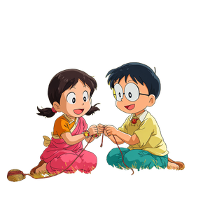 Shizuka Ties Rakhi Vinyl Car Decal Sticker – Waterproof & UV-Resistant 6.826666666666667"