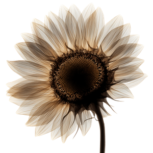 X-Ray Sunflower Vinyl Car Decal Sticker – Waterproof & UV-Resistant 6.826666666666667"