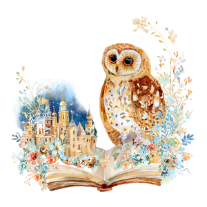 Fantasy Owl Mage Vinyl Car Decal Sticker – Waterproof & UV-Resistant 3.4133333333333336"