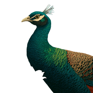 Vibrant Peacock Illustration Vinyl Car Decal Sticker – Waterproof & UV-Resistant 3.4133333333333336"