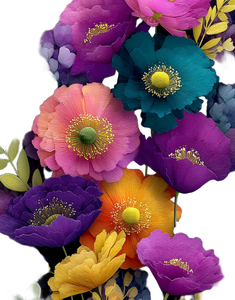 Floral Notebook Cover Vinyl Car Decal Sticker – Waterproof & UV-Resistant 8.32"