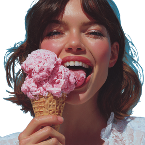 Woman Licking Ice Cream V3 Vinyl Car Decal Sticker – Waterproof & UV-Resistant 6.826666666666667"