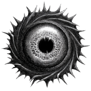 Demon Eye Thorn Vinyl Car Decal Sticker – Waterproof & UV-Resistant 6.826666666666667"