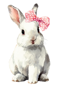 Cute Bunny Illustration V10 Vinyl Car Decal Sticker – Waterproof & UV-Resistant 4.4