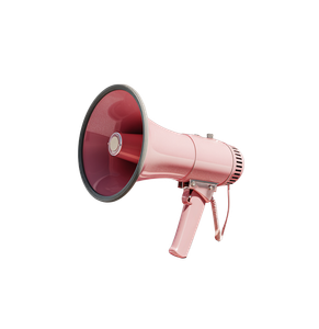 Pink Megaphone Symbol Vinyl Car Decal Sticker – Waterproof & UV-Resistant 7.0