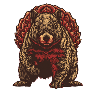 Squirrel-Turkey-Bear Hybrid Vinyl Car Decal Sticker – Waterproof & UV-Resistant 6.826666666666667"