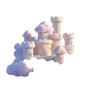 Whimsical Cloud Castle Vinyl Car Decal Sticker – Waterproof & UV-Resistant 6.826666666666667"