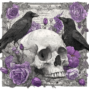 Gothic Skull Collage Vinyl Car Decal Sticker – Waterproof & UV-Resistant 3.4133333333333336"