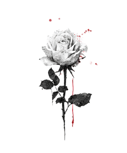 Black Rose Art Vinyl Car Decal Sticker – Waterproof & UV-Resistant 8.0"