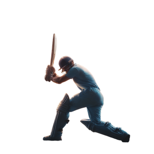 Cricketer With Crown Vinyl Car Decal Sticker – Waterproof & UV-Resistant 3.4133333333333336"