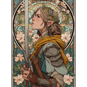 Androgynous Elf Warrior V2 Vinyl Car Decal Sticker – Waterproof & UV-Resistant 3.4133333333333336"