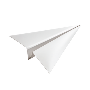 White Paper Plane V2 Vinyl Car Decal Sticker – Waterproof & UV-Resistant 3.4133333333333336"