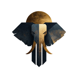 Modern Elephant Logo Vinyl Car Decal Sticker – Waterproof & UV-Resistant 6.826666666666667"