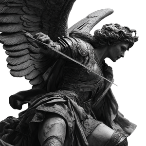 Archangel Michael Statue V8 Vinyl Car Decal Sticker – Waterproof & UV-Resistant 3.4133333333333336"
