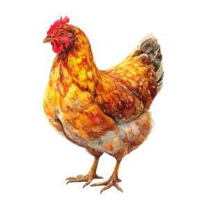 Watercolor Chicken V2 Vinyl Car Decal Sticker – Waterproof & UV-Resistant 3.4133333333333336"