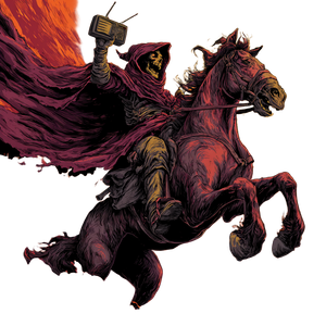 Headless Horseman Throwing Vinyl Car Decal Sticker – Waterproof & UV-Resistant 3.4133333333333336"
