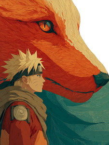 Naruto And Kurama V6 Vinyl Car Decal Sticker – Waterproof & UV-Resistant 4.1066666666666665"