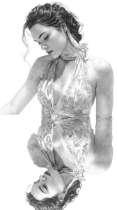 Graceful Woman Reflection Vinyl Car Decal Sticker – Waterproof & UV-Resistant 4.8533333333333335"
