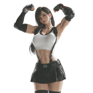 Muscular Tifa Lockhart Vinyl Car Decal Sticker – Waterproof & UV-Resistant 6.826666666666667"